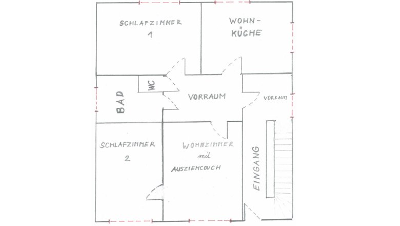 Grundriss der Ferienwohnung Sonne, © Edeltraud Röcklinger