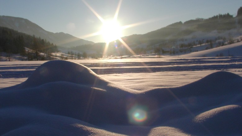 Langlaufen im Wintertreff Prolling, © Familie Helm