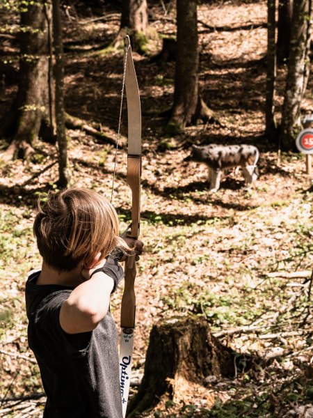 The 3D achery course is great fun, even for the little archers., © Gerald Demolsky