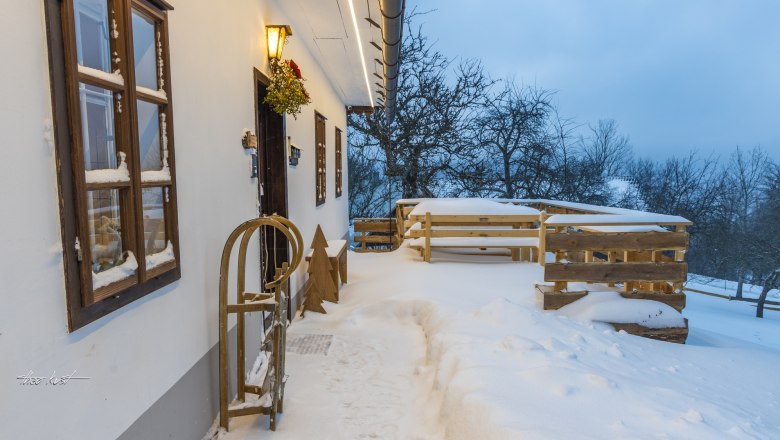 die schneebedeckte Terrasse, © Theo Kust